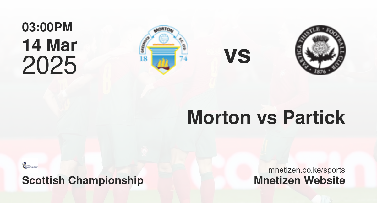 Morton vs Partick Thistle | 14 Mar 2025 Match