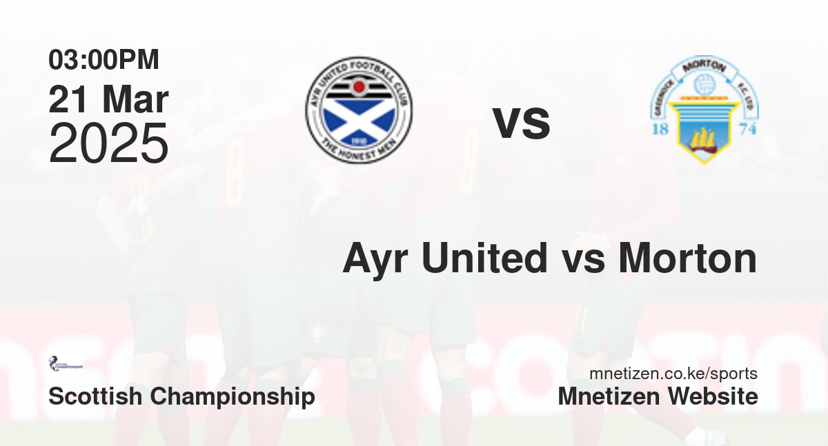 Ayr United vs Morton | 21 Mar 2025 Match