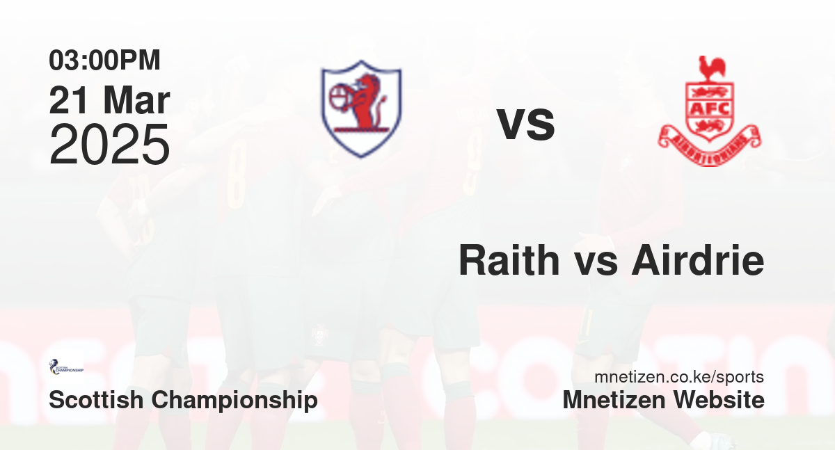 Raith Rovers vs Airdrieonians | 21 Mar 2025 Match