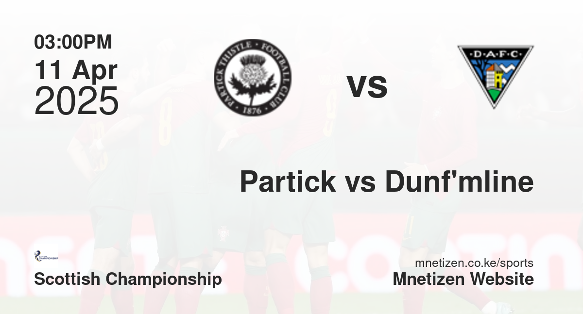 Partick Thistle vs Dunfermline Athletic | 11 Apr 2025 Match