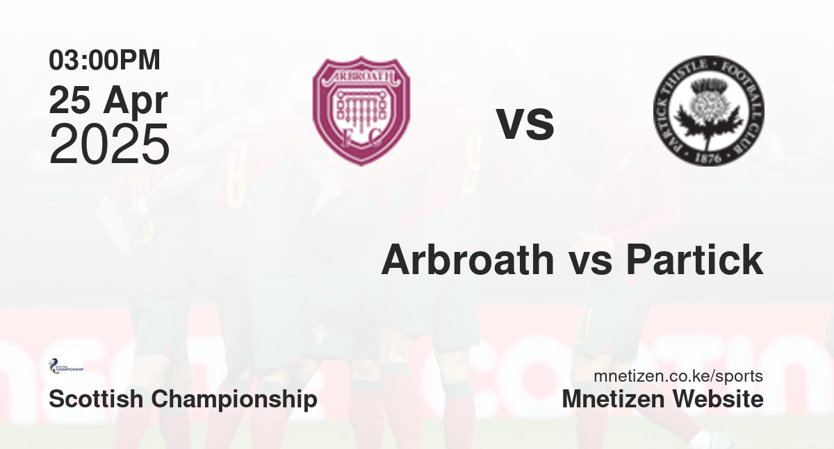 Arbroath vs Partick Thistle | 25 Apr 2025 Match