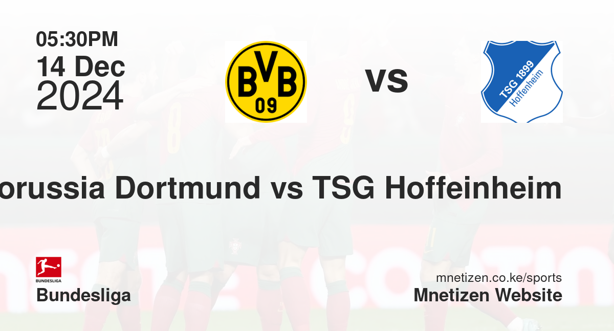 Borussia Dortmund vs TSG Hoffeinheim