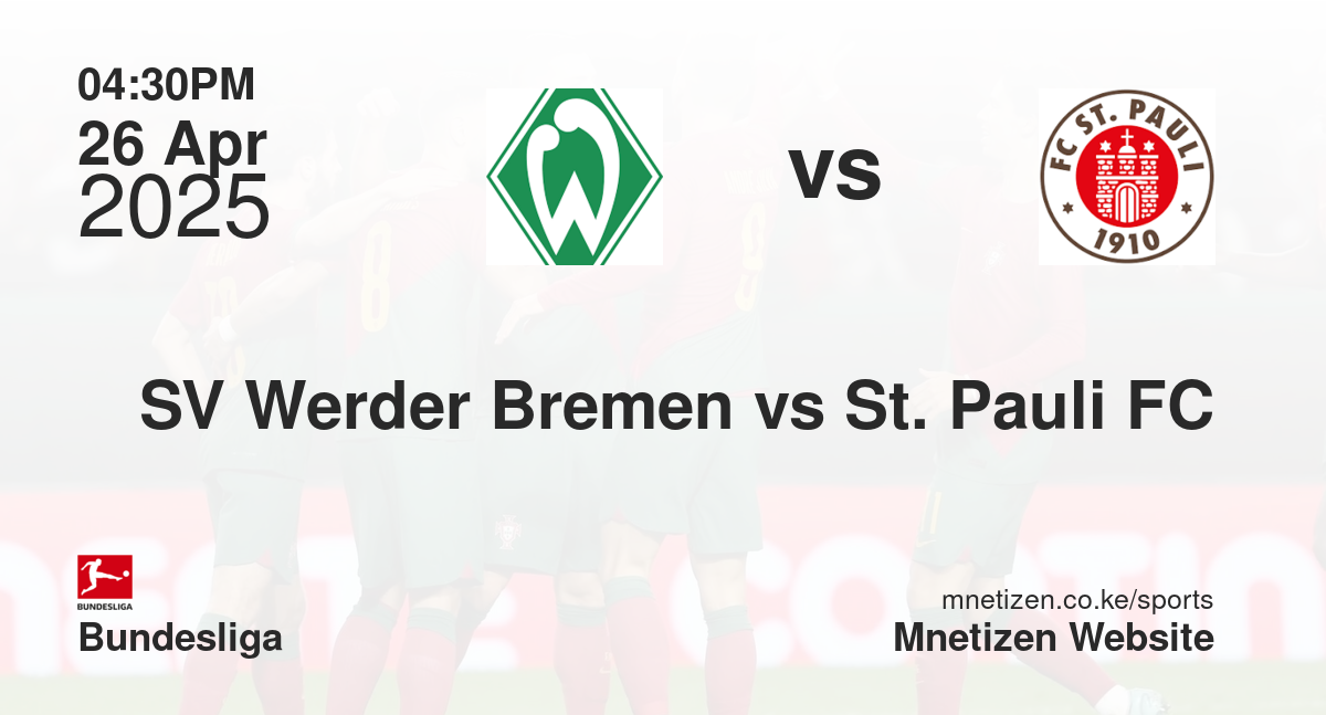 SV Werder Bremen vs St. Pauli FC