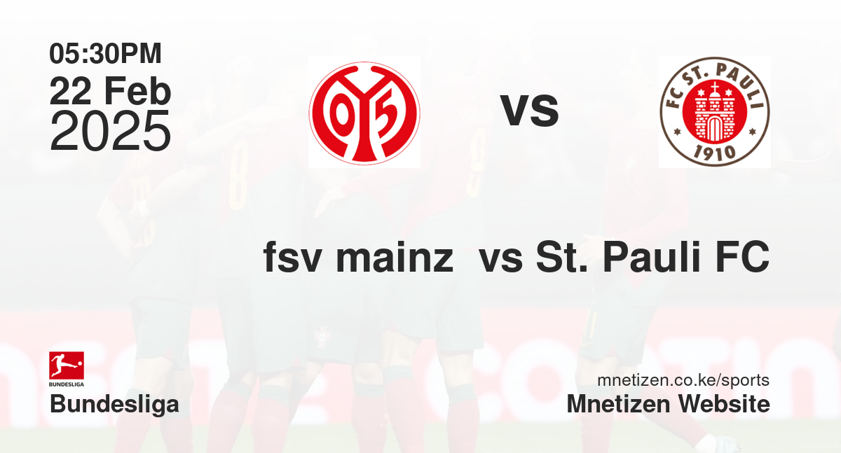 Mainz vs St Pauli | 20 Dec 2025
