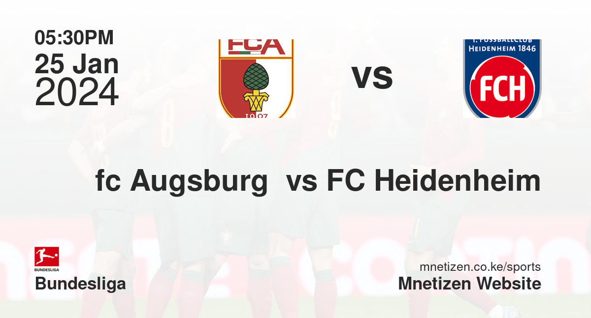fc Augsburg  vs FC Heidenheim