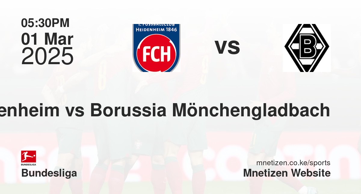 FC Heidenheim vs Borussia Mönchengladbach