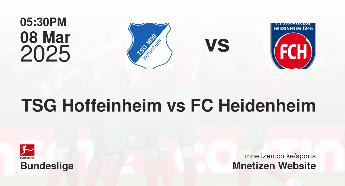 TSG Hoffeinheim vs FC Heidenheim