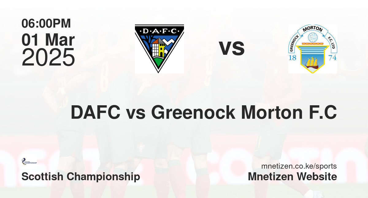 DAFC vs Greenock Morton F.C