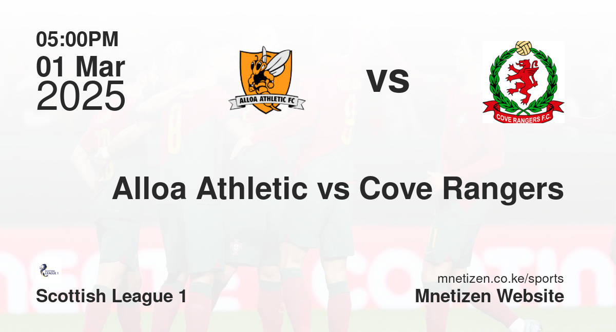 Alloa Athletic vs Cove Rangers