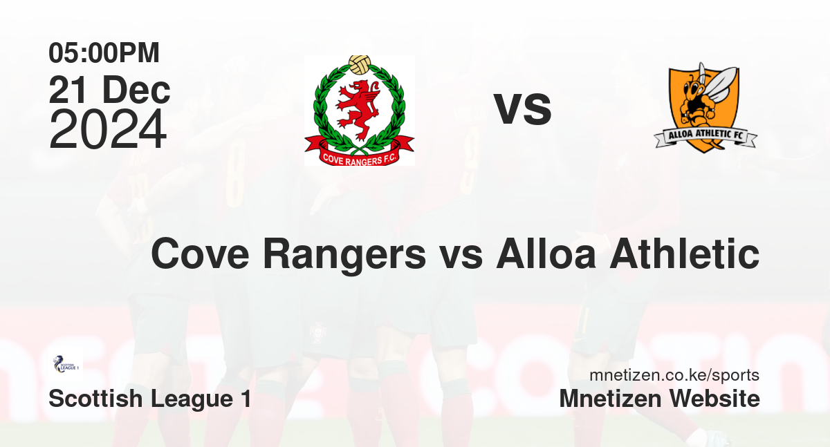 Cove Rangers vs Alloa Athletic