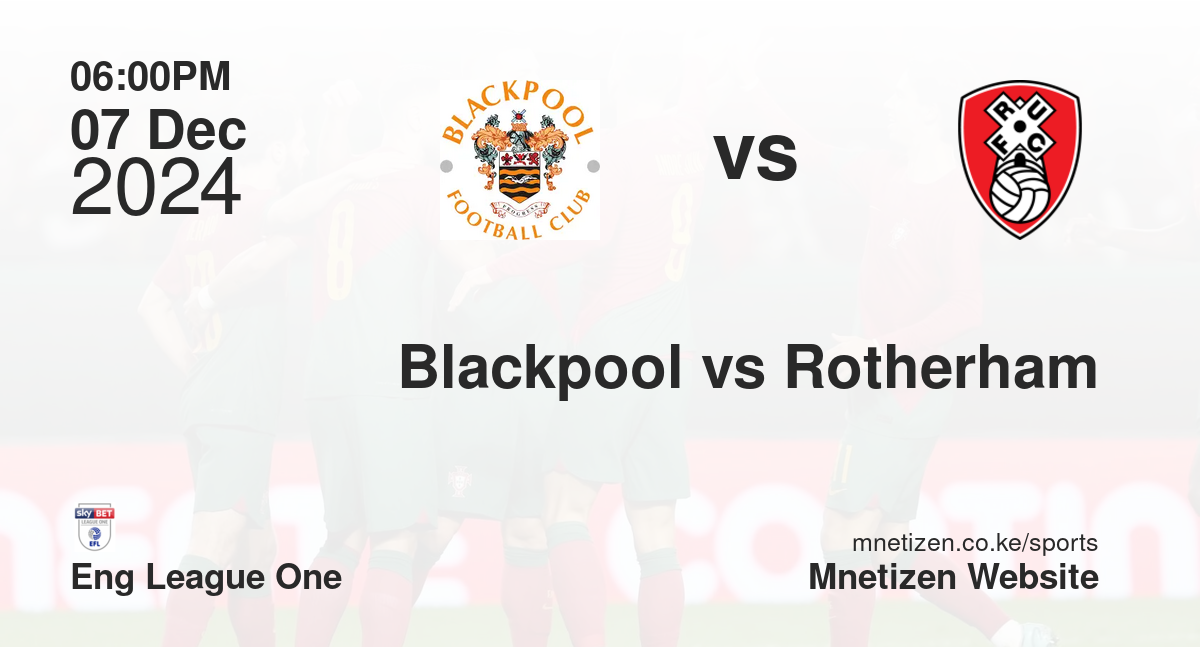 Blackpool vs Rotherham