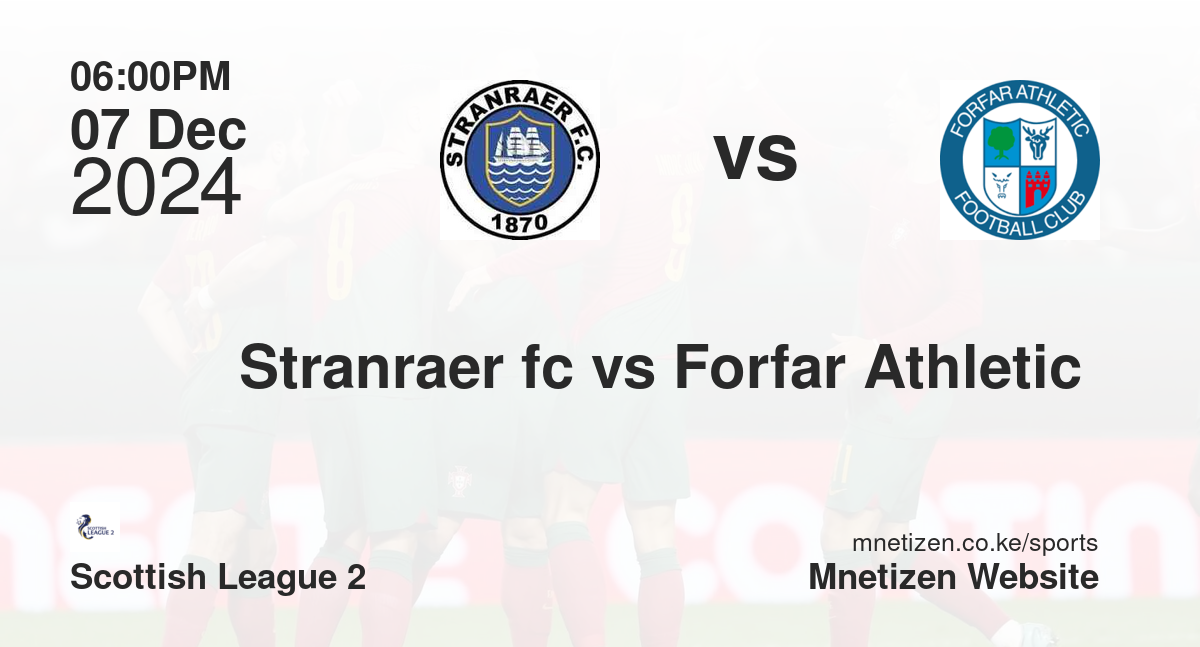 Stranraer fc vs Forfar Athletic 