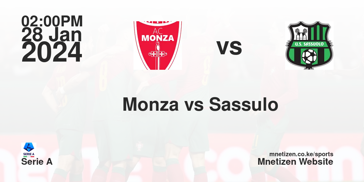Monza FC  vs FC Sassulo  28/01/2024 14:00