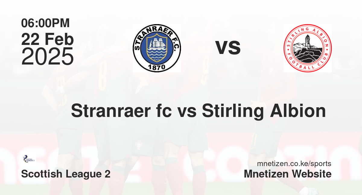 Stranraer fc vs Stirling Albion 