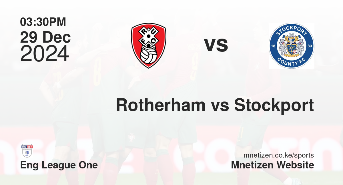 Rotherham vs Stockport