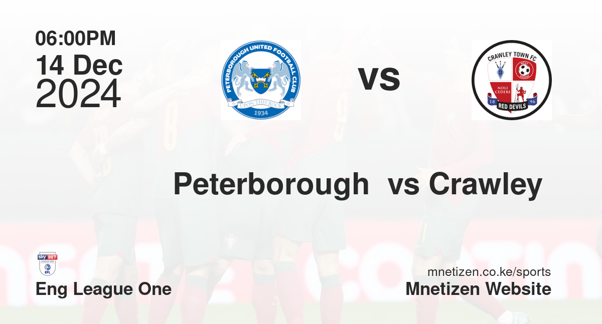 Peterborough  vs Crawley 