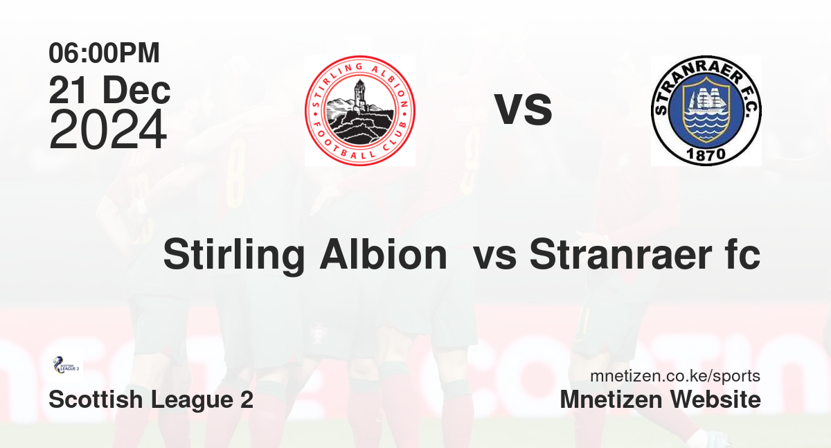 Stirling Albion  vs Stranraer fc