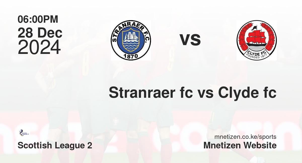 Stranraer fc vs Clyde fc