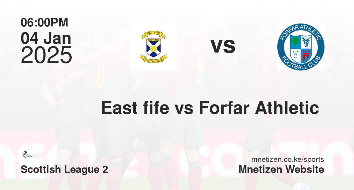 East fife vs Forfar Athletic 