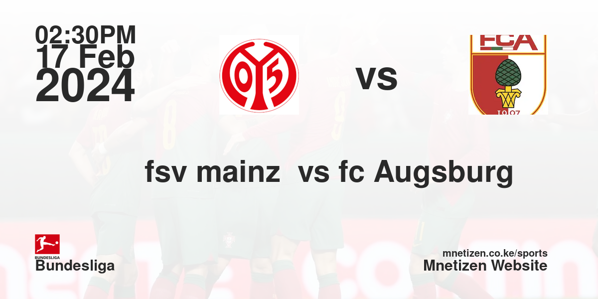 fsv Mainz 05 vs fc Augsburg  17/02/2024 14:30
