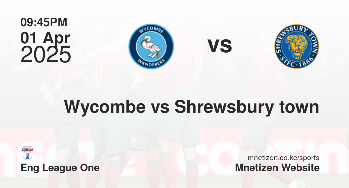 Wycombe vs Shrewsbury town