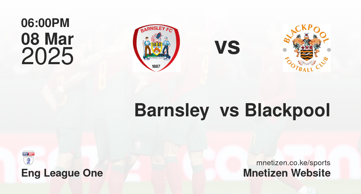 Barnsley  vs Blackpool