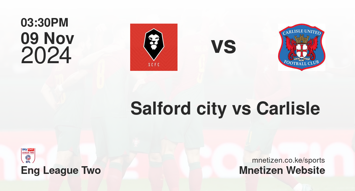 Salford city vs Carlisle 