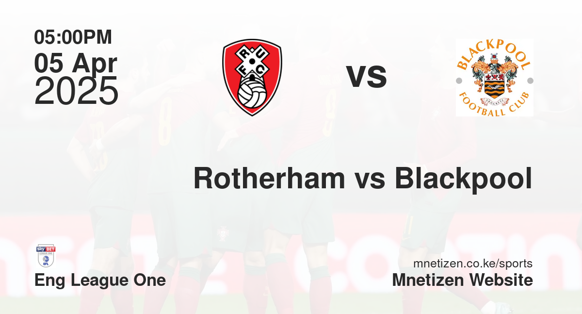 Rotherham vs Blackpool