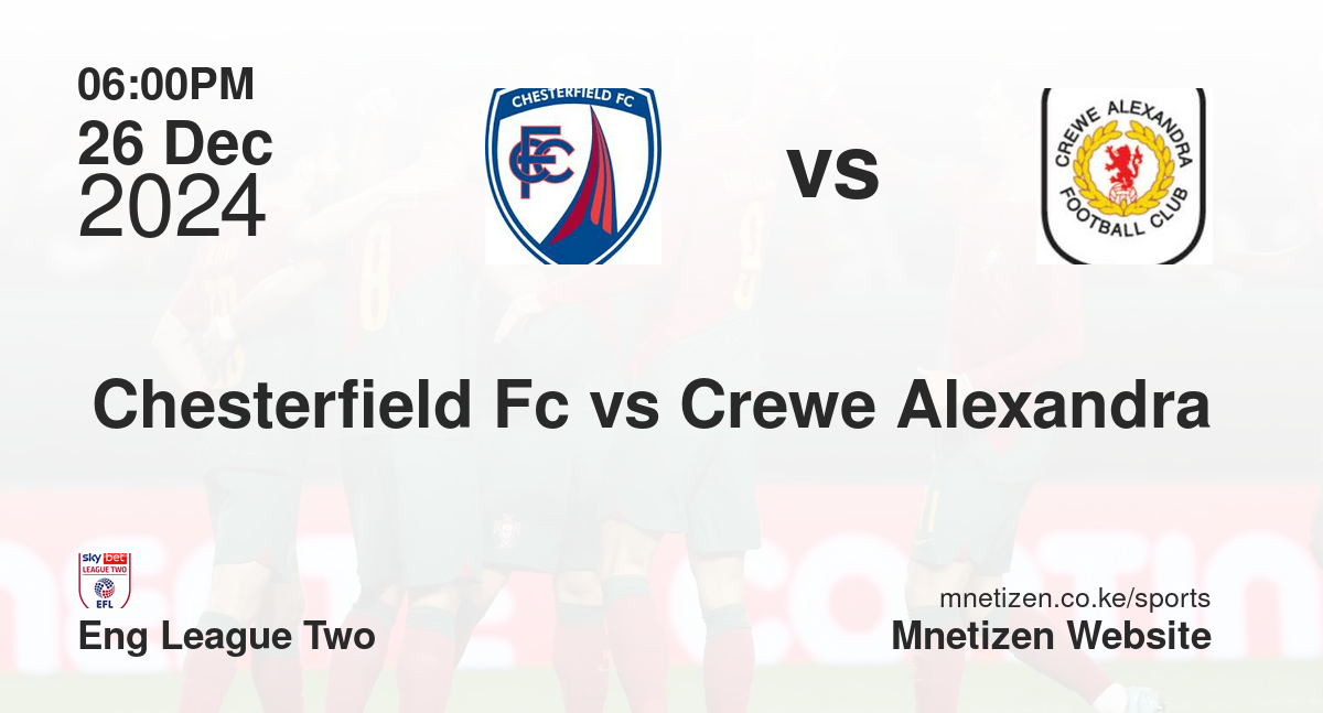 Chesterfield Fc vs Crewe Alexandra