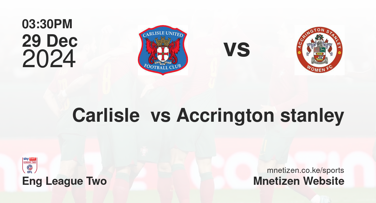 Carlisle  vs Accrington stanley