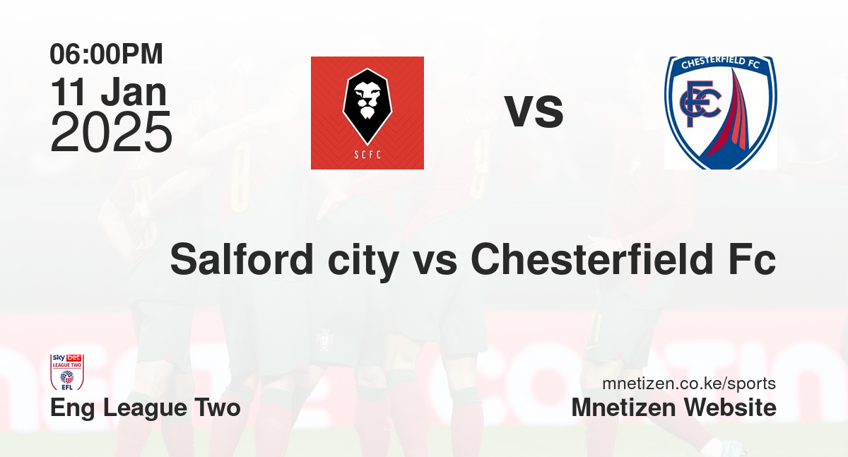 Salford city vs Chesterfield Fc