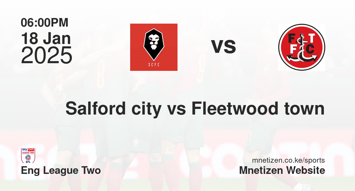 Salford city vs Fleetwood town