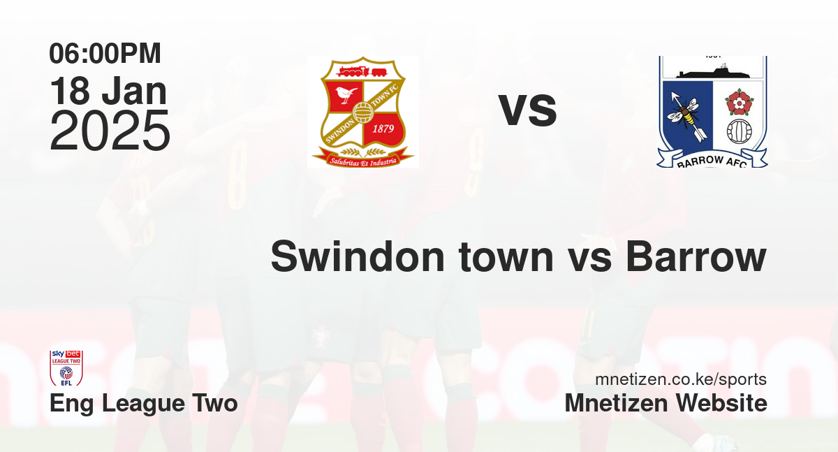 Swindon town vs Barrow