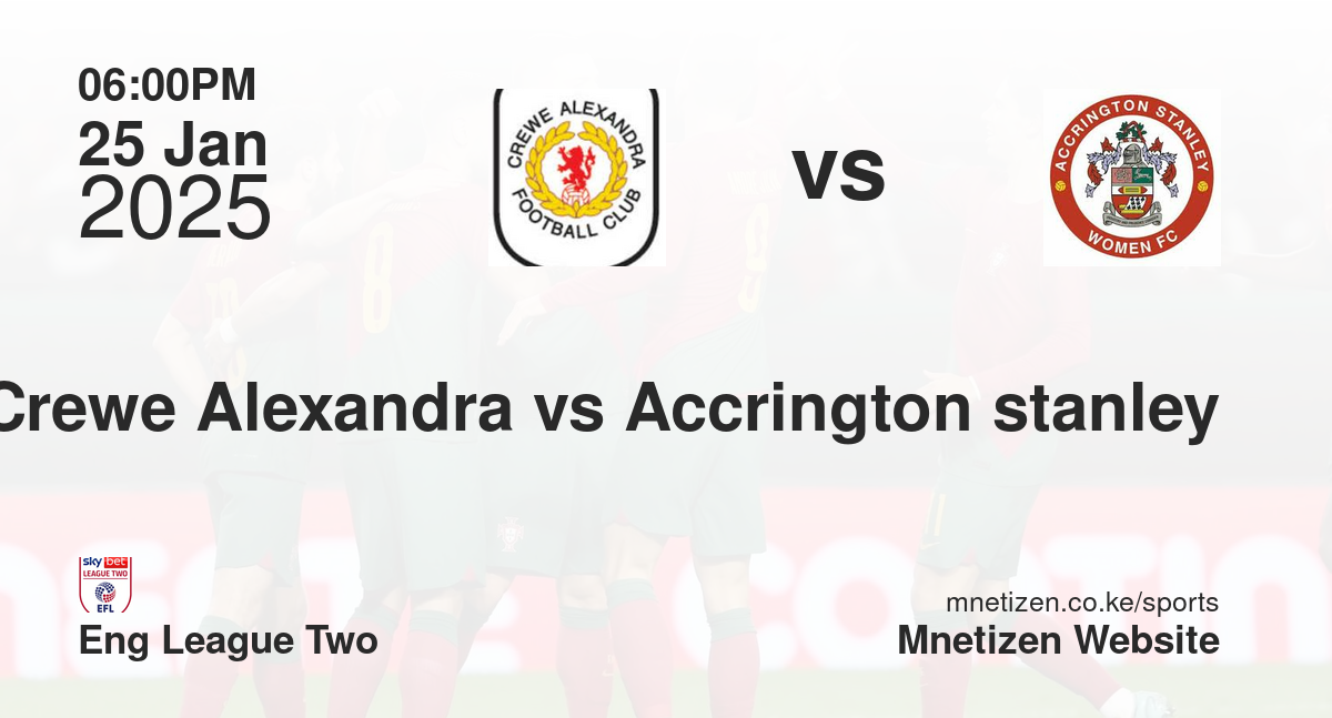 Crewe Alexandra vs Accrington stanley