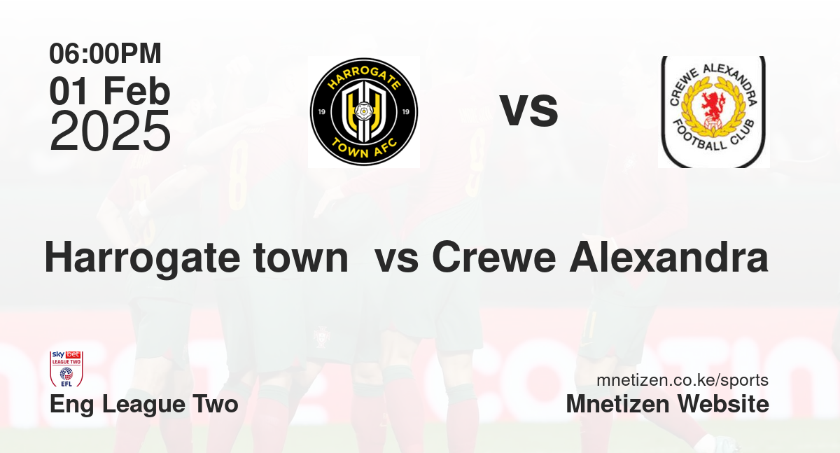 Harrogate town  vs Crewe Alexandra