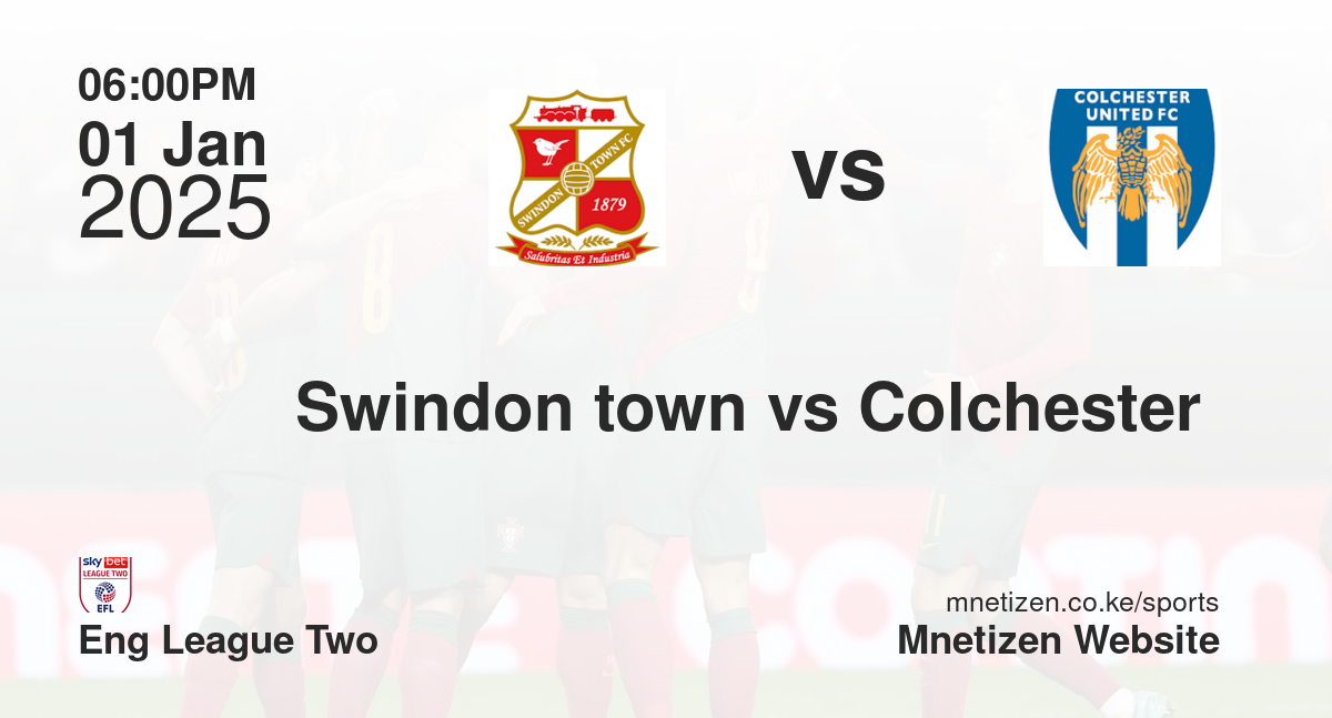 Swindon town vs Colchester 