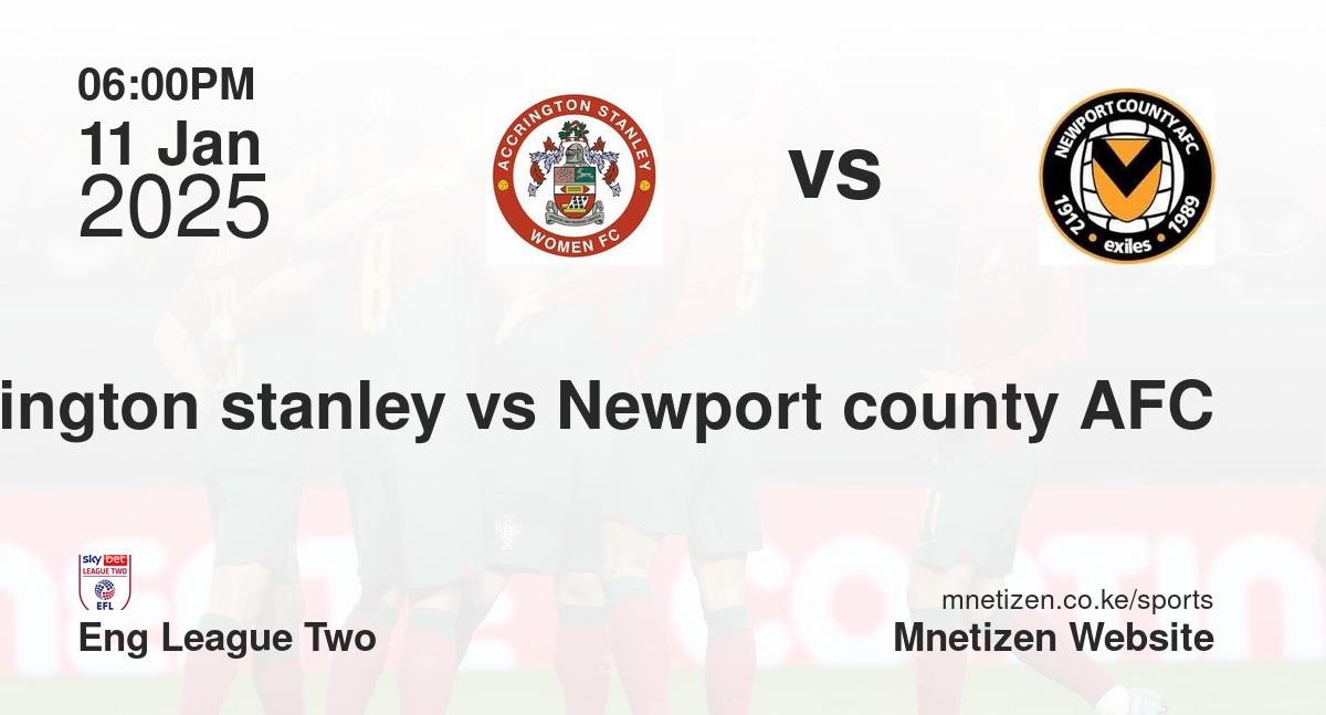 Accrington stanley vs Newport county AFC