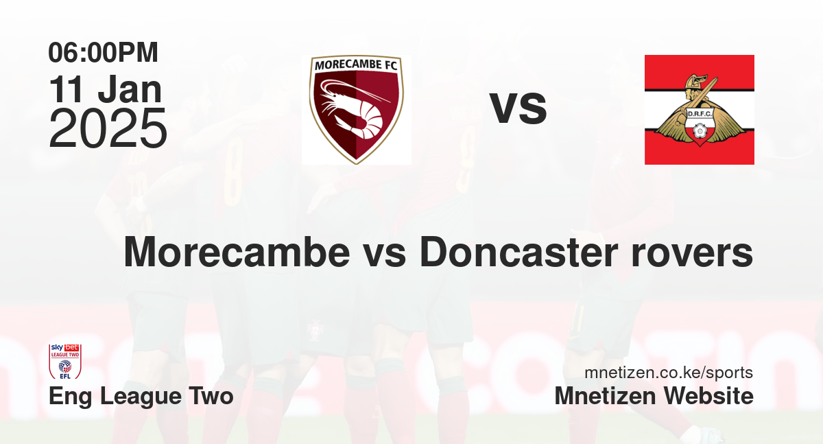 Morecambe vs Doncaster rovers