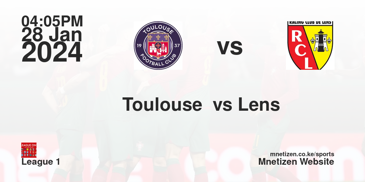 Toulouse FC vs Lens FC  28/01/2024 16:05