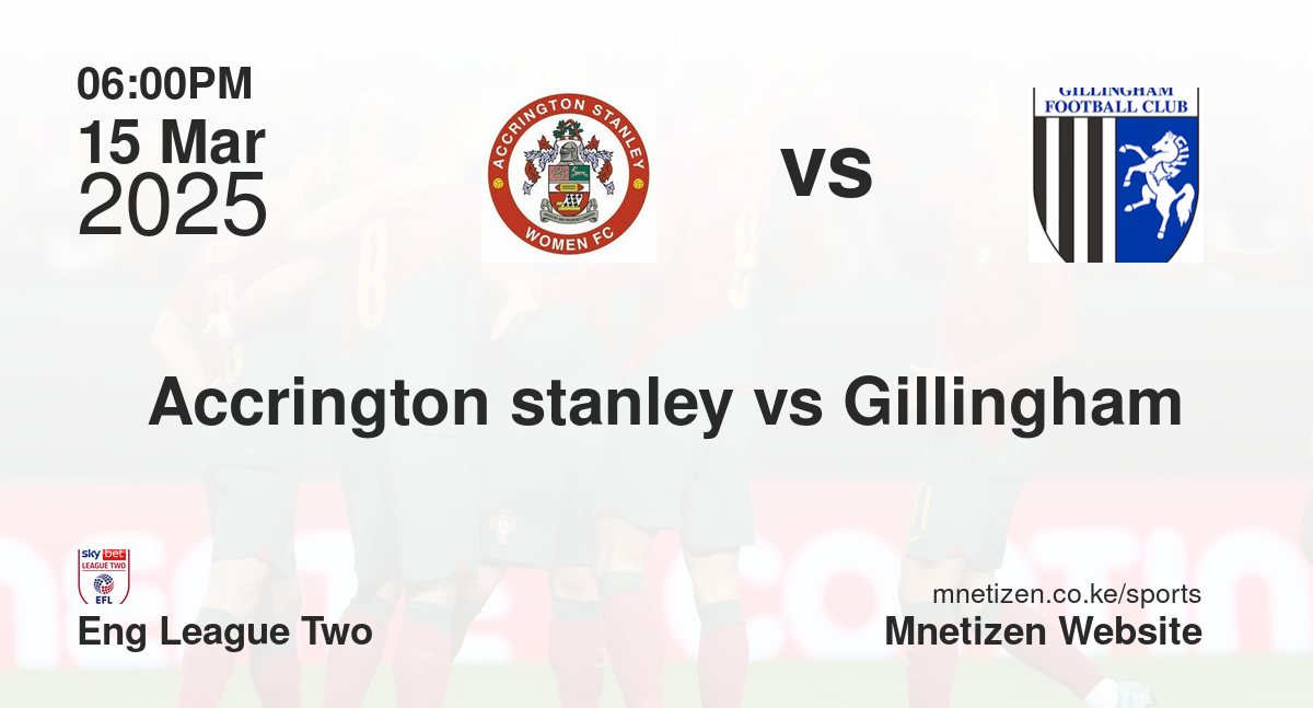 Accrington stanley vs Gillingham 