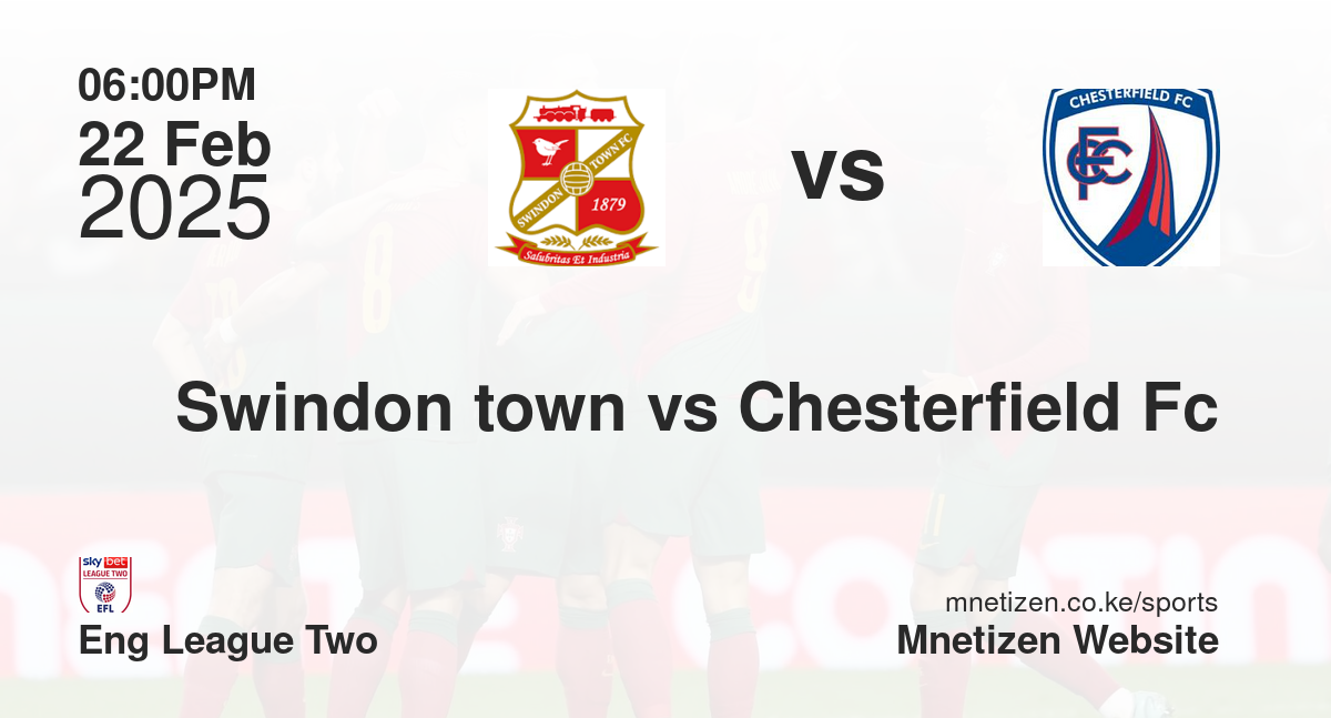 Swindon town vs Chesterfield Fc