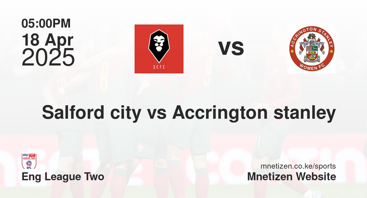 Salford city vs Accrington stanley