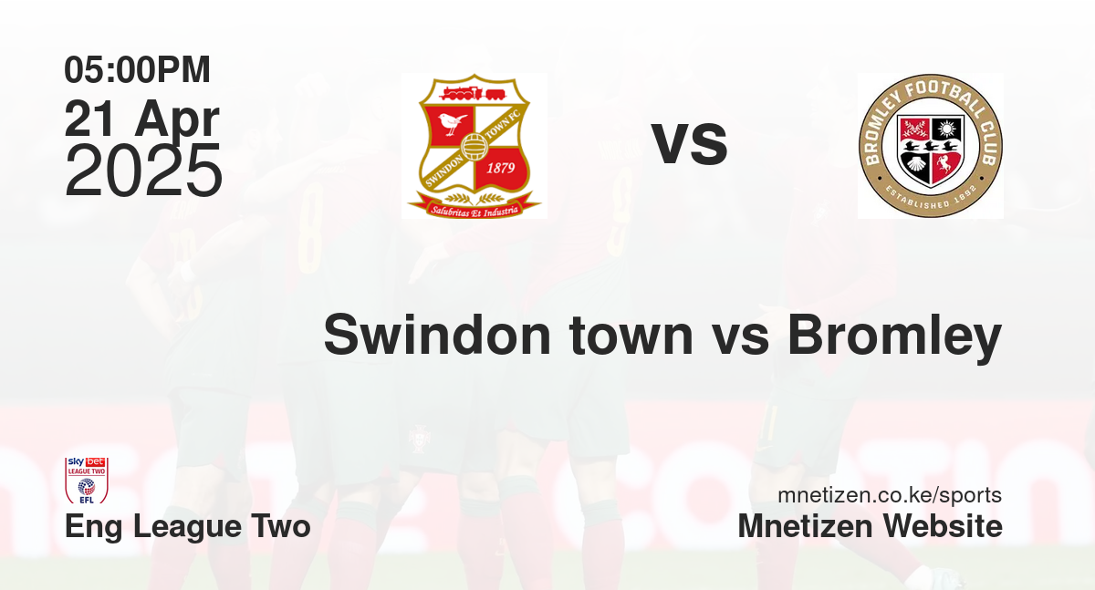 Swindon town vs Bromley