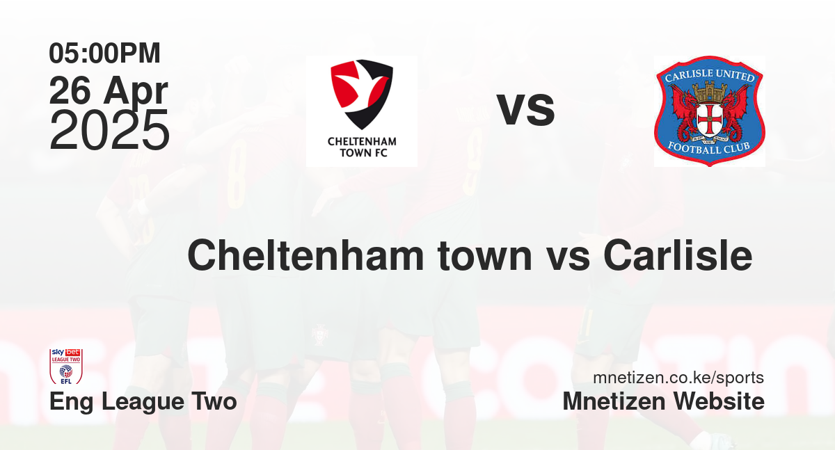 Cheltenham town vs Carlisle 