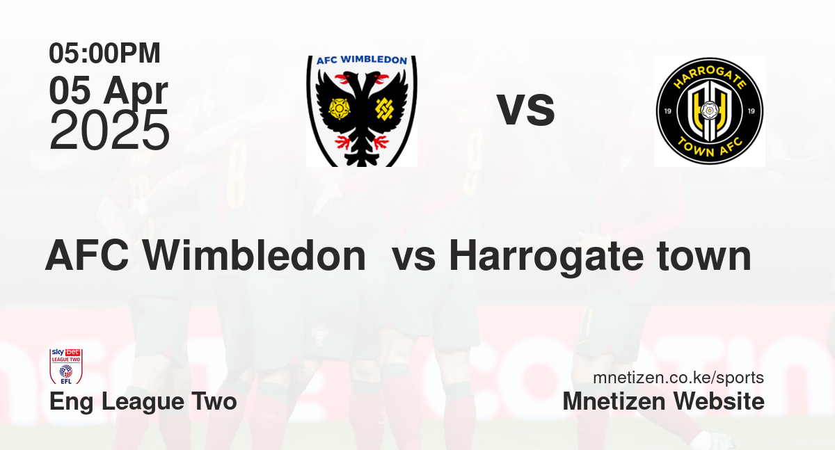 AFC Wimbledon  vs Harrogate town 