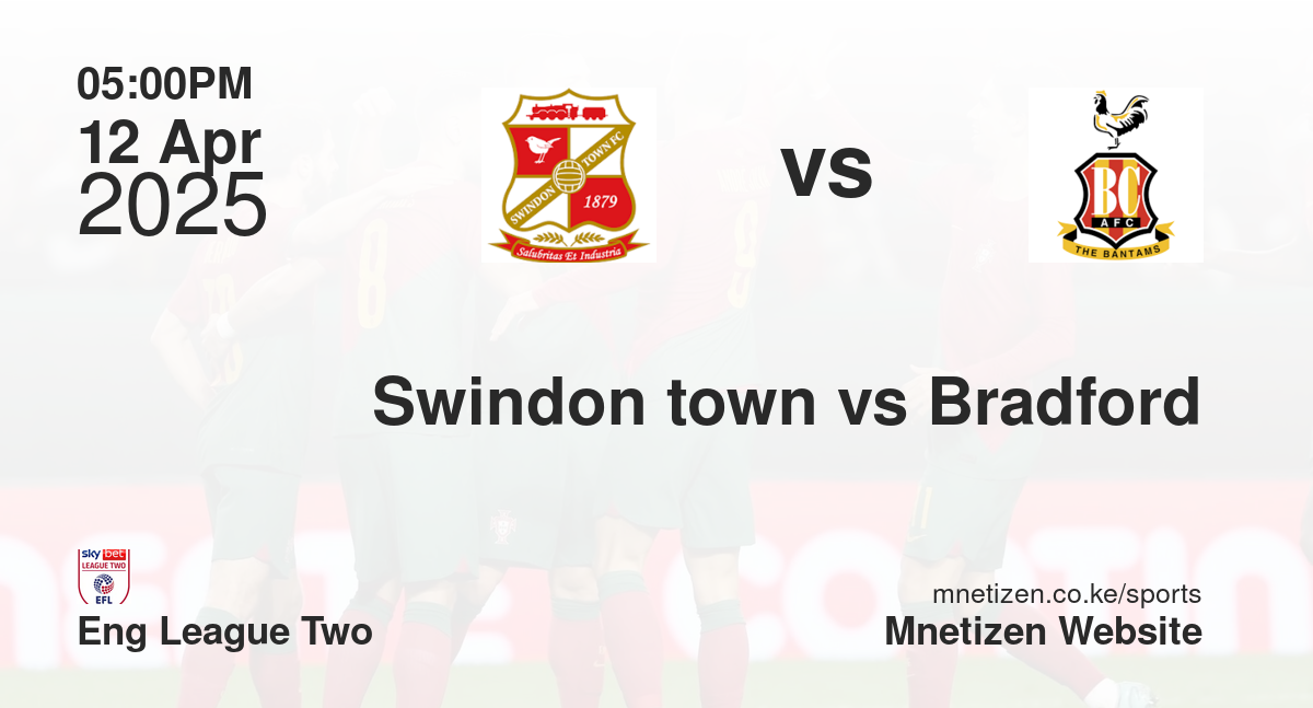 Swindon town vs Bradford