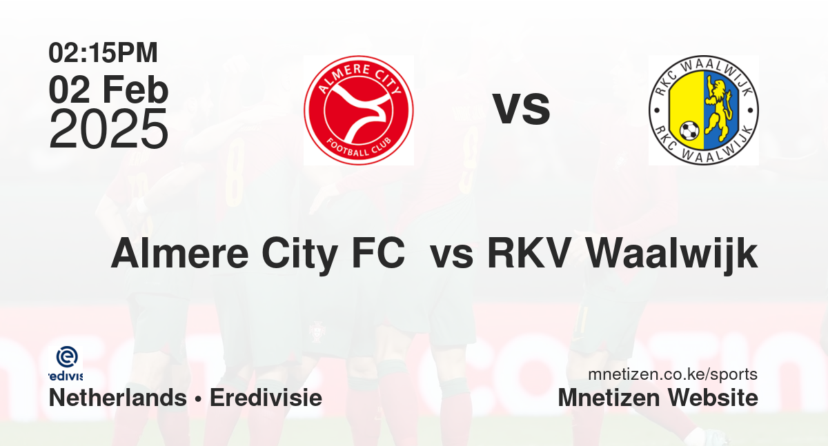 Almere City FC  vs RKV Waalwijk