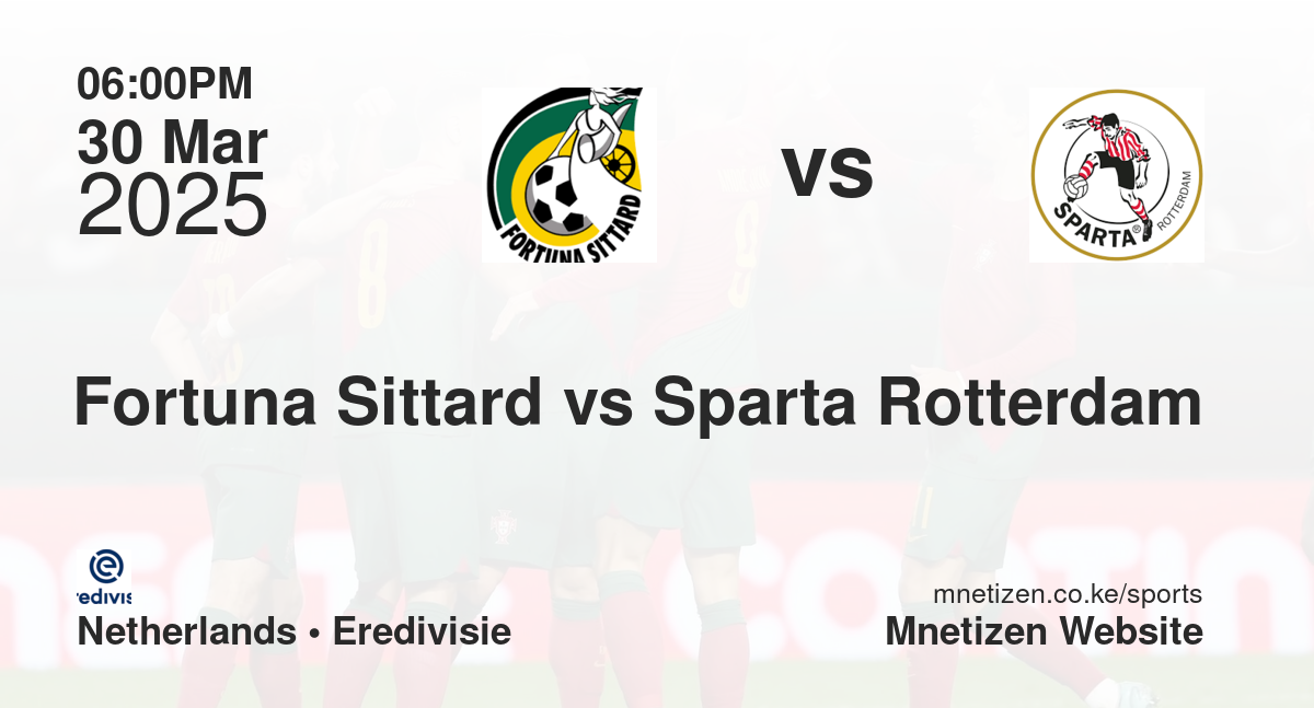 Fortuna Sittard vs Sparta Rotterdam