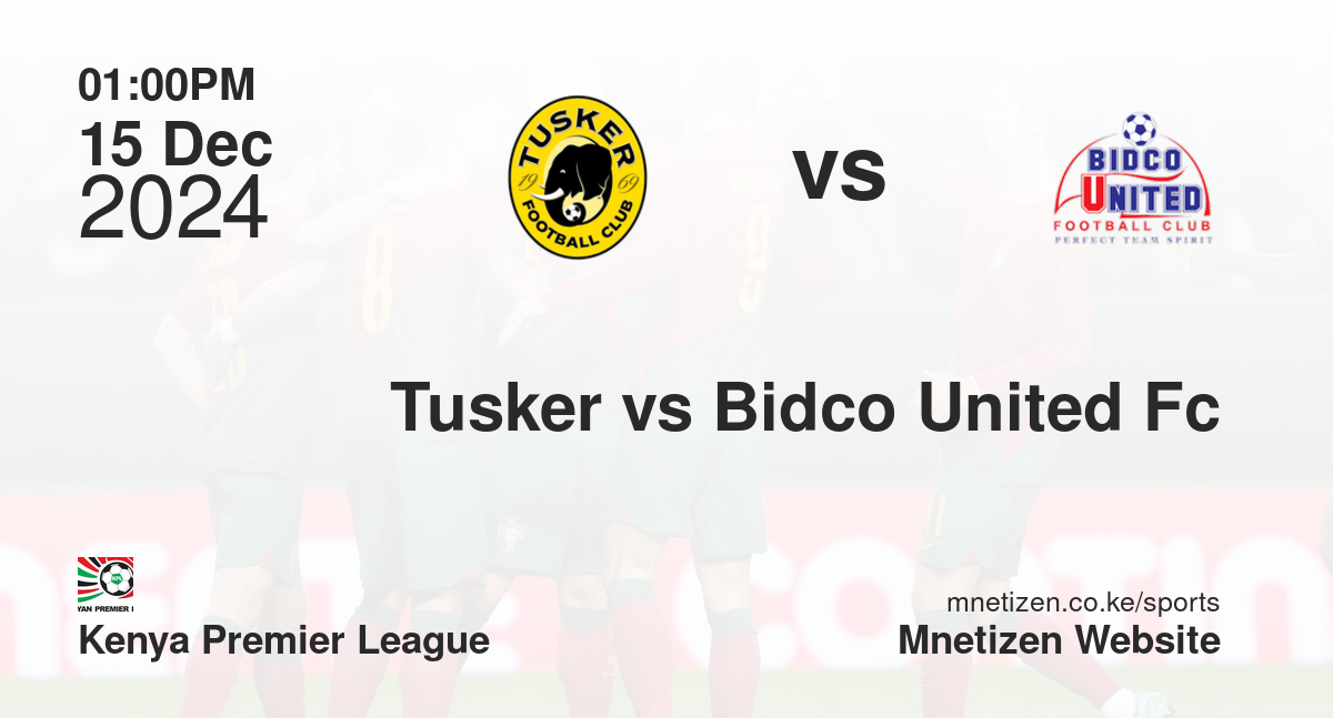 Tusker vs Bidco United Fc