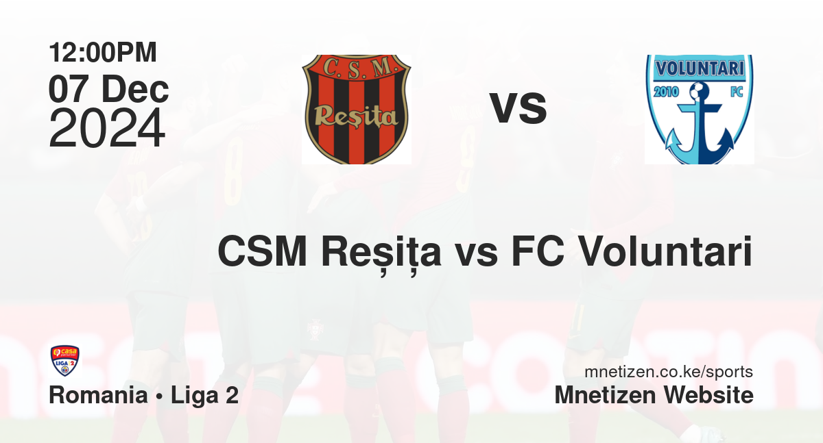 CSM Reșița vs FC Voluntari